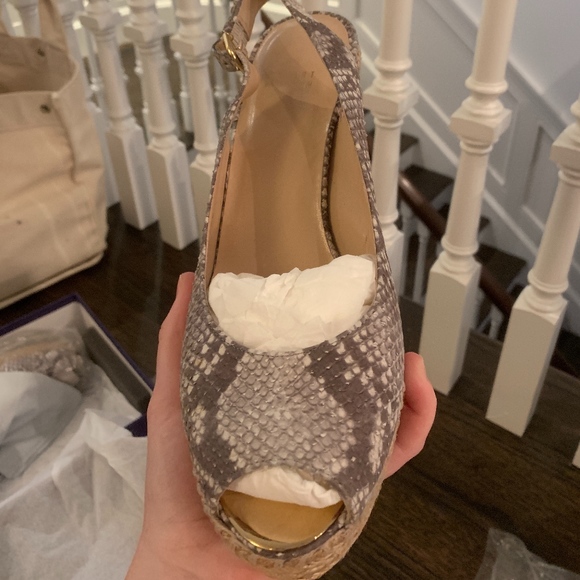 Stuart Weitzman Snakeskin Wedges - Picture 3 of 4